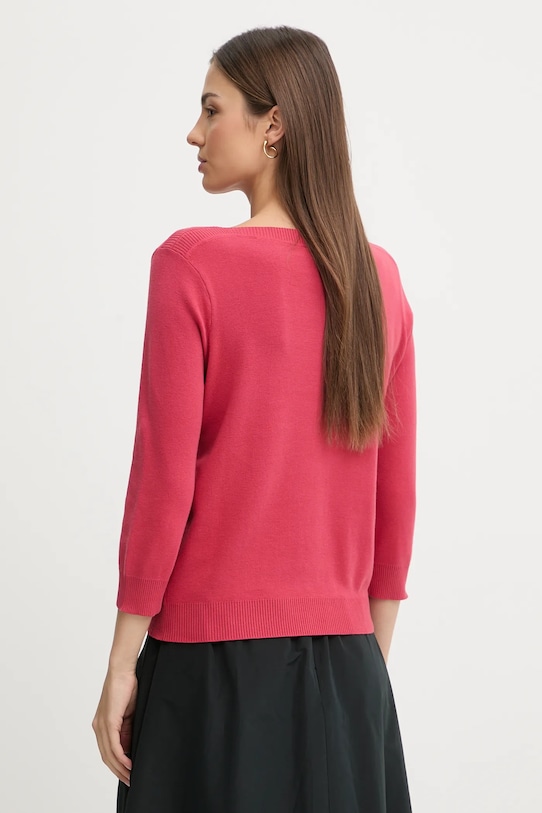 Odzież United Colors of Benetton sweter bawełniany 1C19D10G1 czerwony