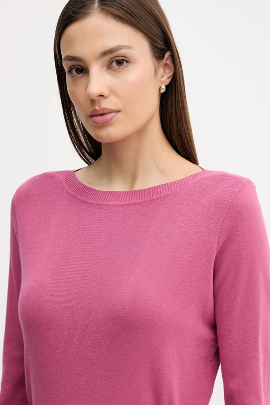 United Colors of Benetton sweter bawełniany różowy 1C19D10G1