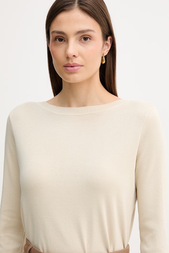 United Colors of Benetton sweter bawełniany beżowy 1C19D10G1