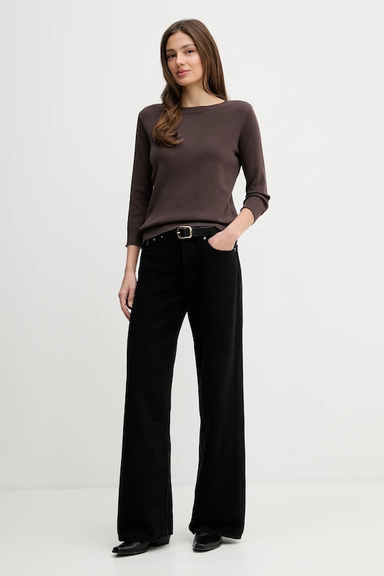 United Colors of Benetton sweter bawełniany 1C19D10G1 brązowy SS26