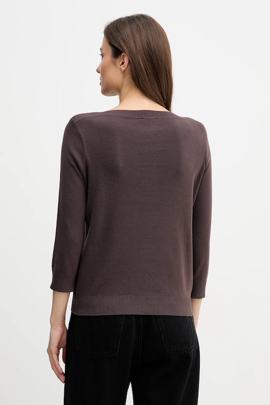 Odzież United Colors of Benetton sweter bawełniany 1C19D10G1 brązowy