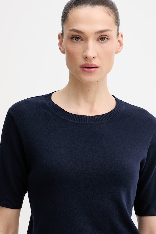 Памучна тениска United Colors of Benetton тъмносин 1C19D10G2