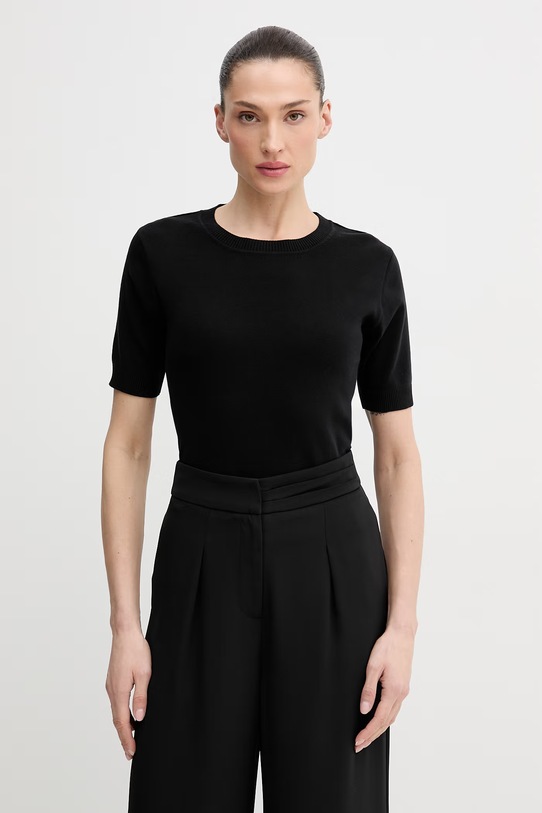 United Colors of Benetton t-shirt bawełniany bawełna czarny 1C19D10G2