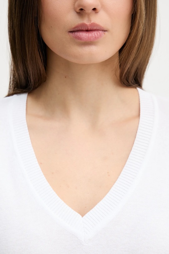 United Colors of Benetton sweter bawełniany 1C19D403N biały