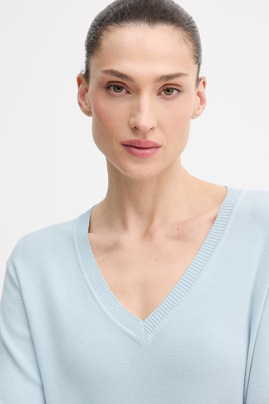 United Colors of Benetton sweter bawełniany niebieski 1C19D403N