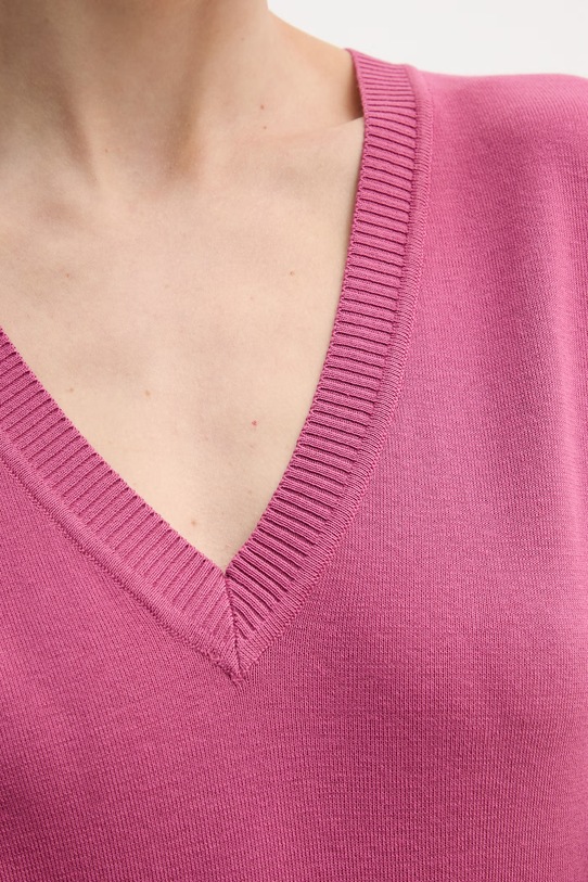 United Colors of Benetton sweter bawełniany 1C19D403N różowy