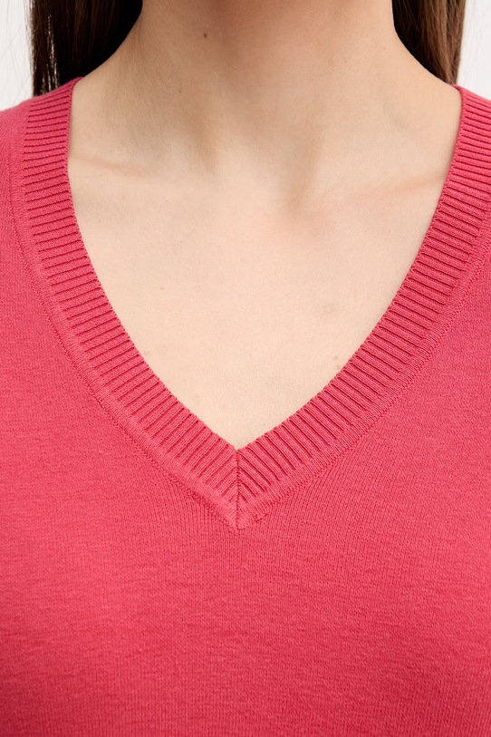 United Colors of Benetton sweter bawełniany 1C19D403N czerwony