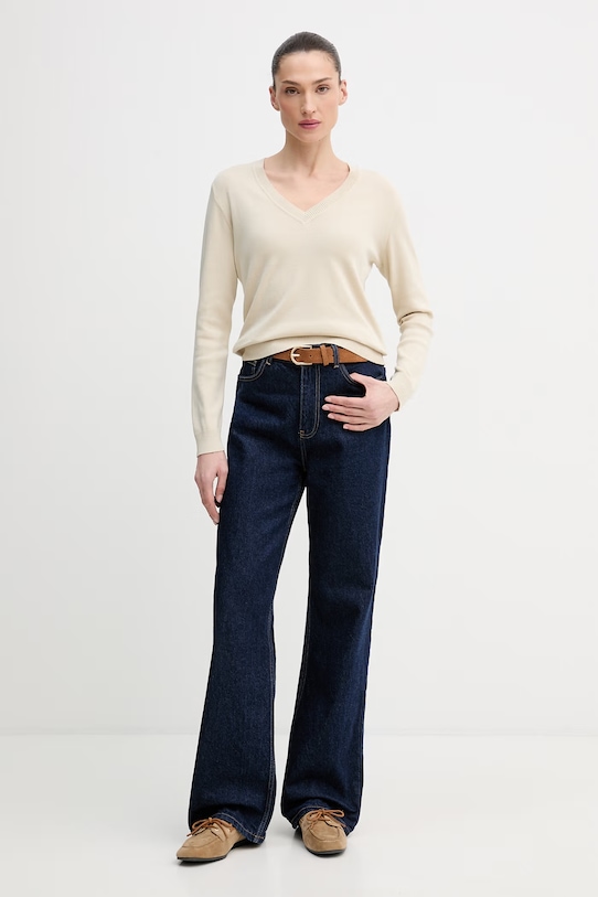 United Colors of Benetton sweter bawełniany 1C19D403N beżowy SS26