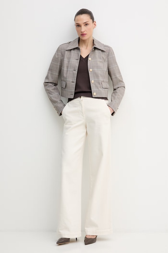 United Colors of Benetton sweter bawełniany 1C19D403N brązowy SS26