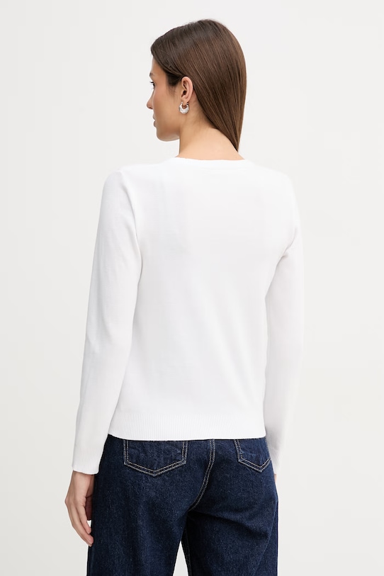 Odzież United Colors of Benetton kardigan bawełniany 1C19D502P biały