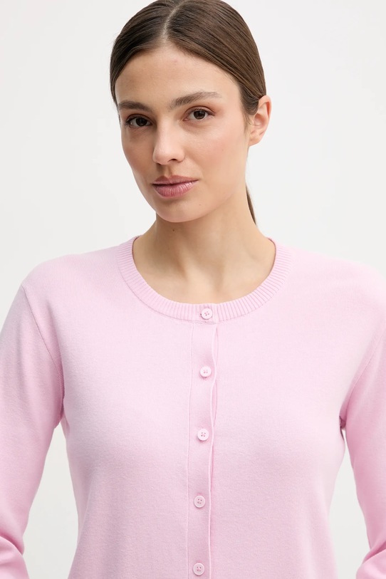 United Colors of Benetton kardigan bawełniany różowy 1C19D502P