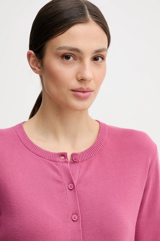 United Colors of Benetton kardigan bawełniany fioletowy 1C19D502P