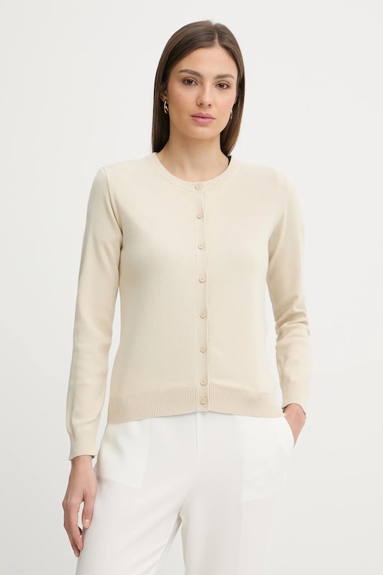 United Colors of Benetton kardigan bawełniany bawełna beżowy 1C19D502P