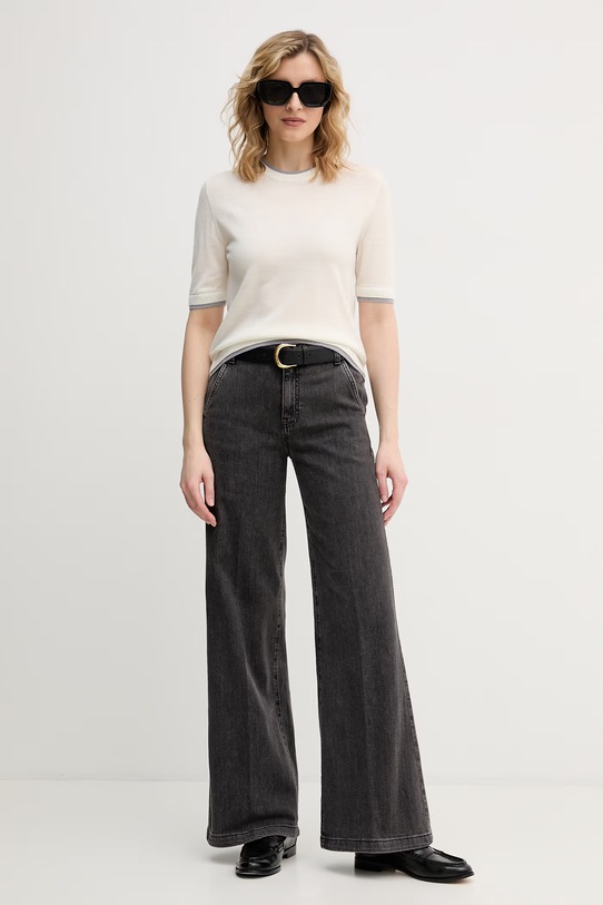 United Colors of Benetton sweter damski wełniany 11AHD10G4 beżowy SS26