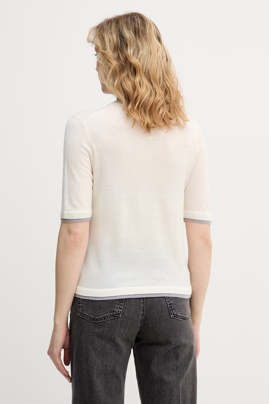 Odzież United Colors of Benetton sweter damski wełniany 11AHD10G4 beżowy