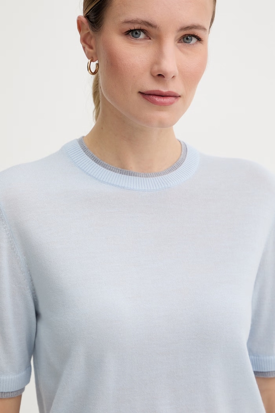 United Colors of Benetton Πουλόβερ γυναικείο μάλλινο μπλε 11AHD10G4