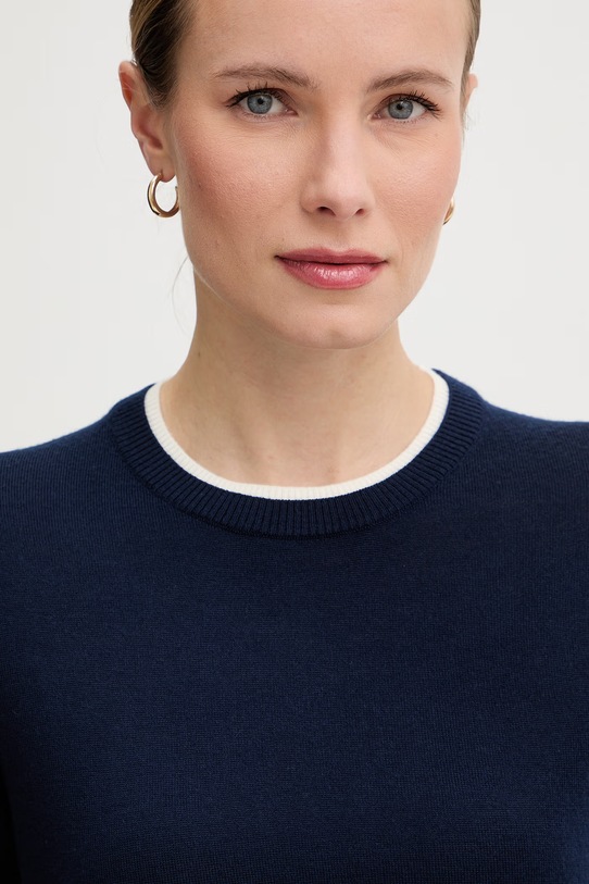 United Colors of Benetton pulover ženski volnen mornarsko modra 11AHD10G4