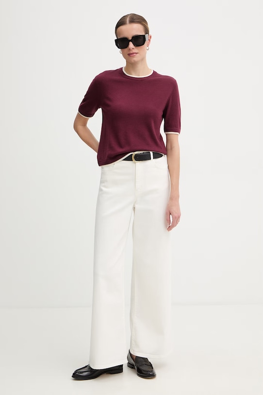 United Colors of Benetton pulover ženski volnen 11AHD10G4 bordo SS26