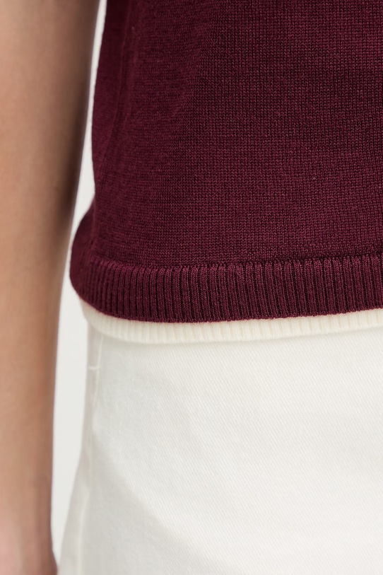 United Colors of Benetton pulover ženski volnen 11AHD10G4 bordo