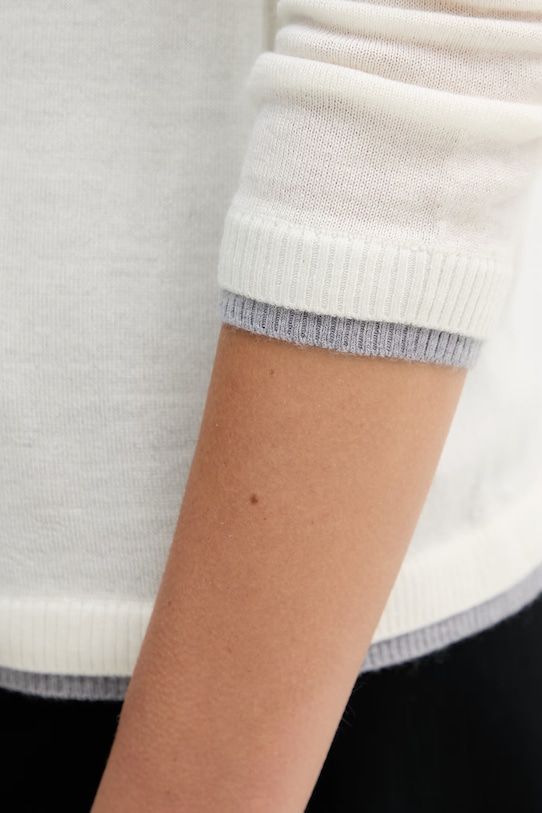 United Colors of Benetton sweter damski wełniany 11AHD10G8 beżowy