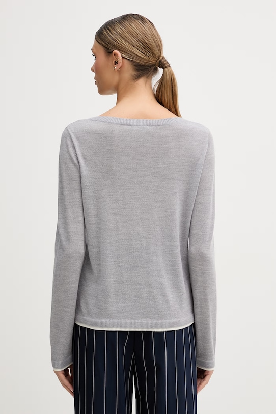 Odzież United Colors of Benetton sweter damski wełniany 11AHD10G8 szary