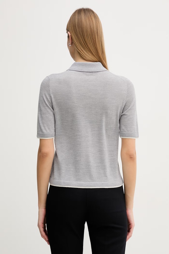 Odzież United Colors of Benetton polo damskie wełniane 11AHD301J szary
