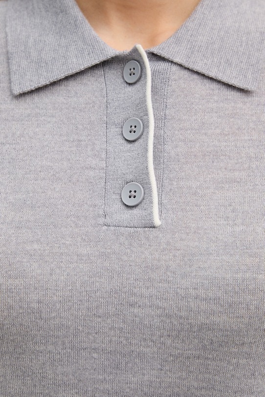 United Colors of Benetton polo damskie wełniane 11AHD301J szary