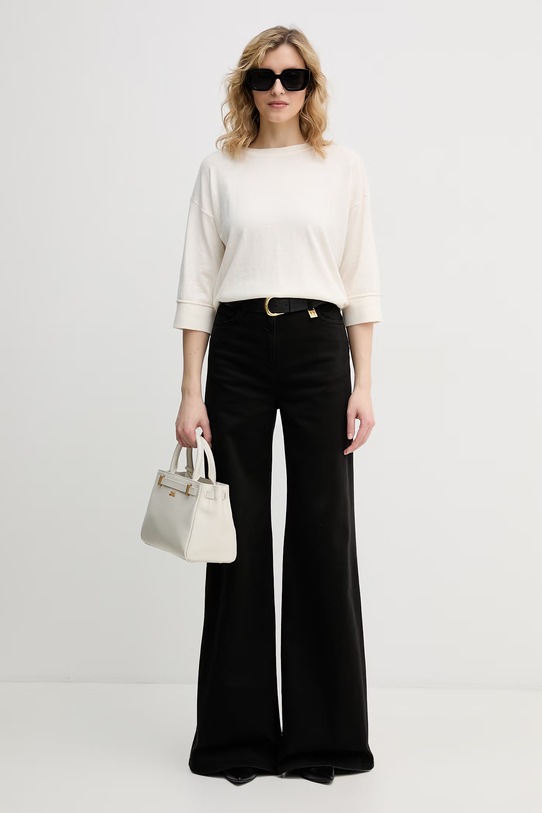 United Colors of Benetton dámsky sveter s vlnou 1Y6SD10FX béžová SS26