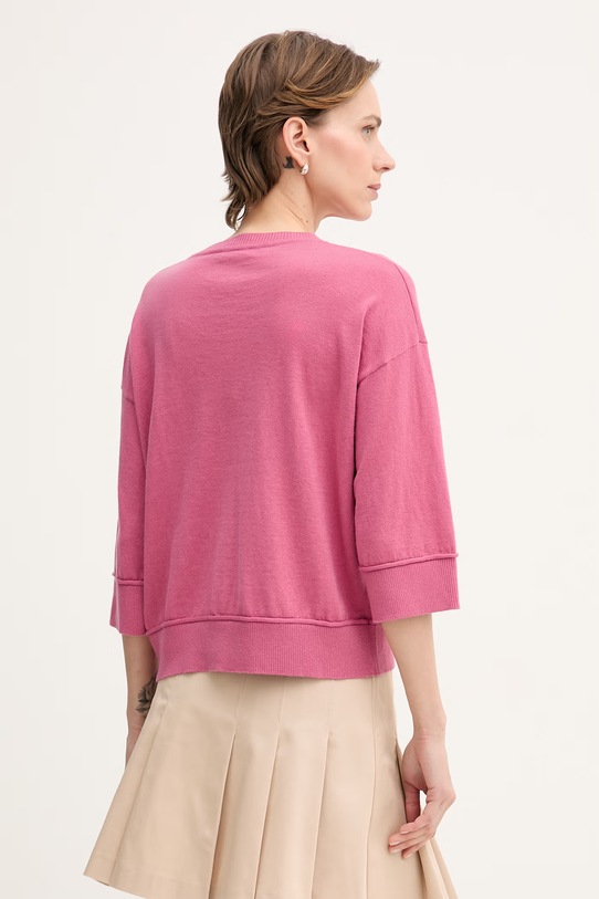 Odzież United Colors of Benetton sweter damski z wełną 1Y6SD10FX różowy