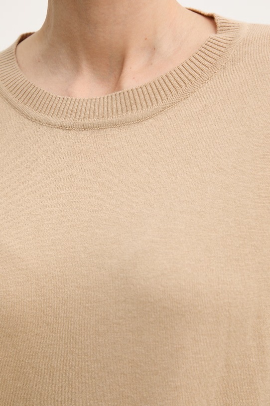 United Colors of Benetton sweter damski z wełny 1Y6SD10FX beżowy