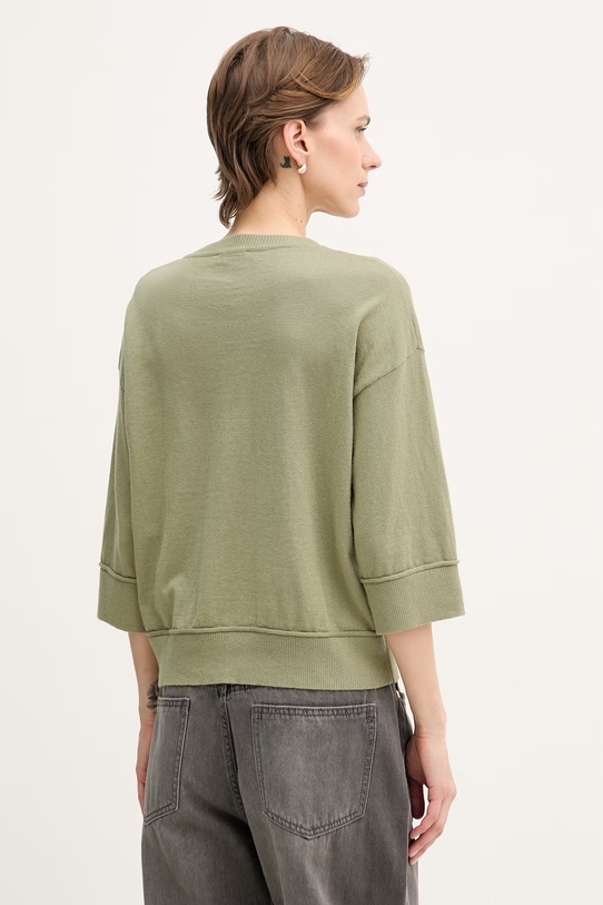 Odzież United Colors of Benetton sweter damski z wełny 1Y6SD10FX zielony