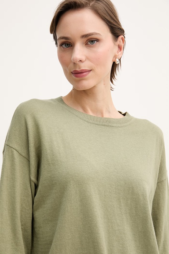 United Colors of Benetton sweter damski z wełny zielony 1Y6SD10FX