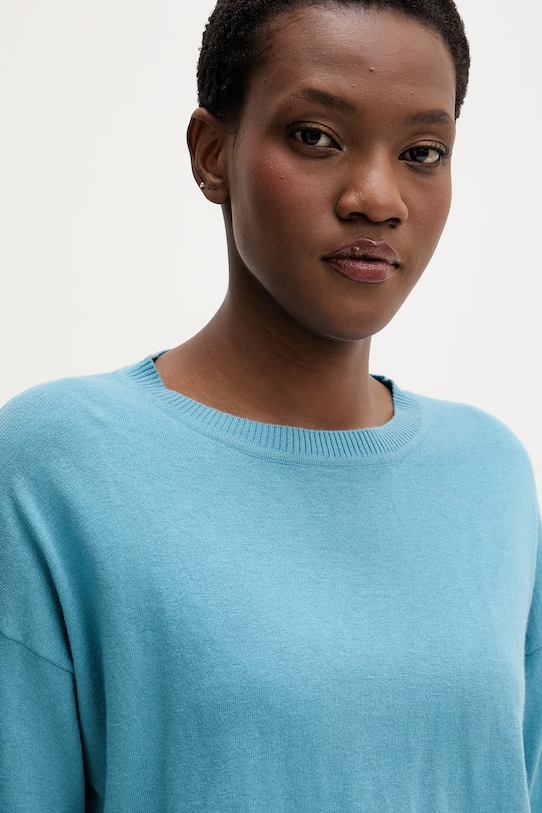 Oblačila United Colors of Benetton pulover ženski z volno 1Y6SD10FX modra