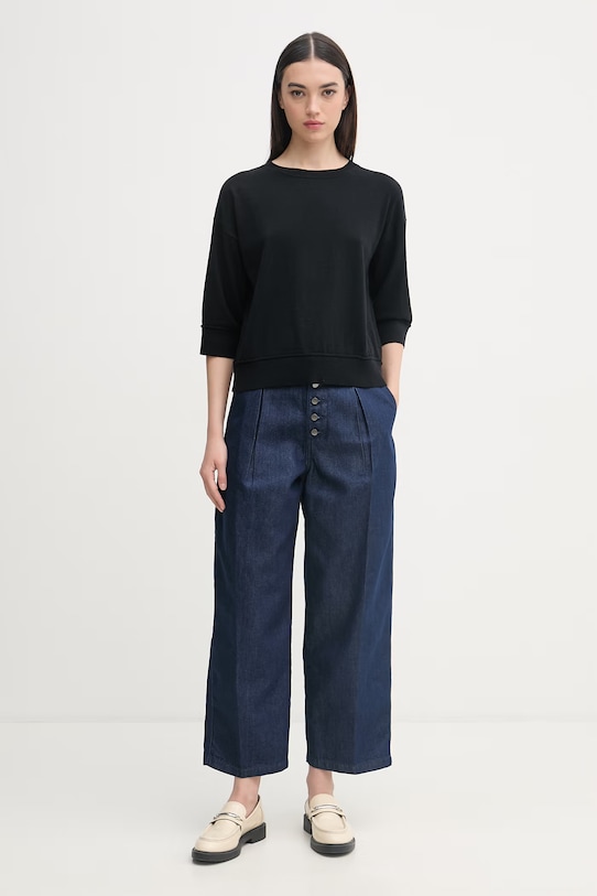 United Colors of Benetton пуловер дамски с вълна 1Y6SD10FX черен SS26