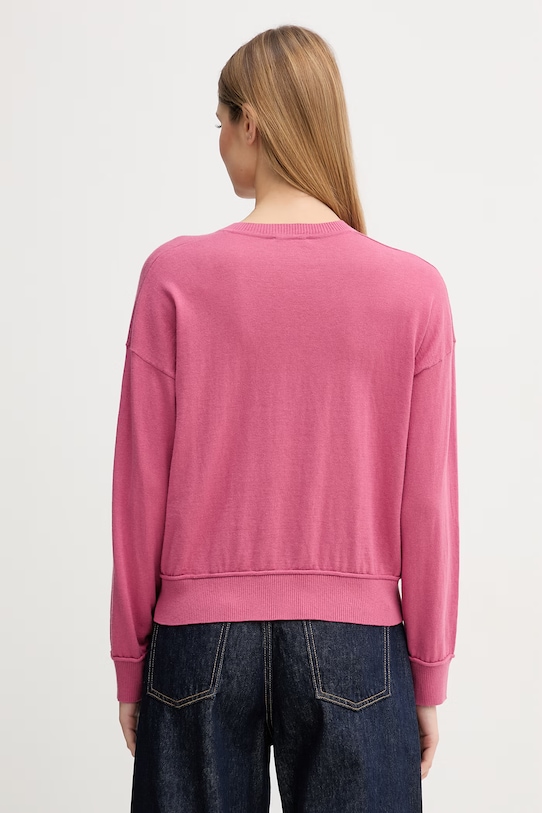 Odzież United Colors of Benetton sweter damski z dodatkiem wełny 1Y6SD403O różowy