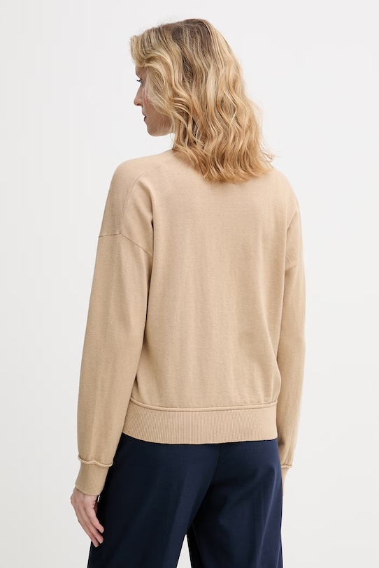Odzież United Colors of Benetton sweter damski z dodatkiem wełny 1Y6SD403O beżowy