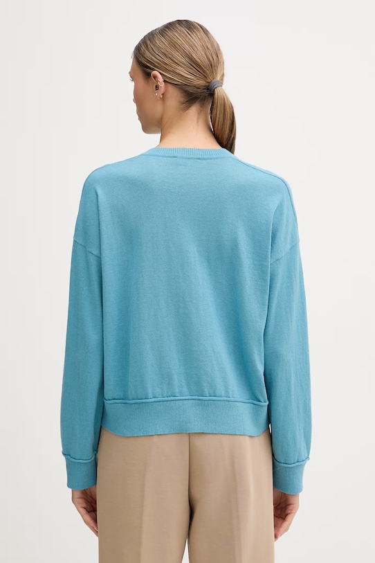 Odzież United Colors of Benetton sweter damski z dodatkiem wełny 1Y6SD403O niebieski