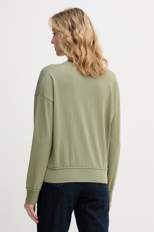 Odzież United Colors of Benetton sweter damski z dodatkiem wełny 1Y6SD403O zielony