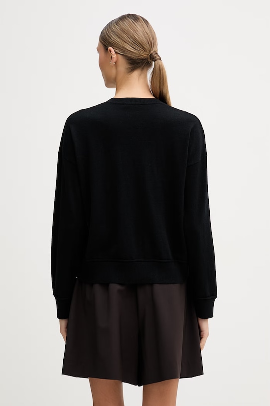 Odzież United Colors of Benetton sweter damski z dodatkiem wełny 1Y6SD403O czarny