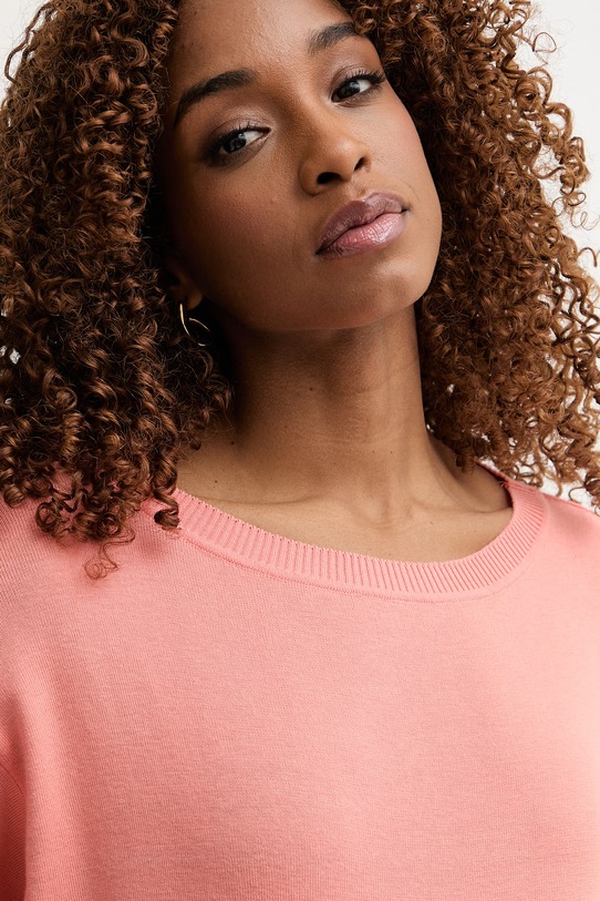 United Colors of Benetton sweter damski bawełniany pomarańczowy 1C19D10FU