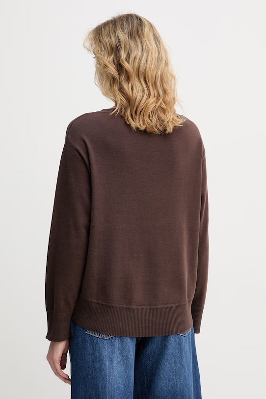 Odzież United Colors of Benetton sweter damski bawełniany 1C19D10FU brązowy