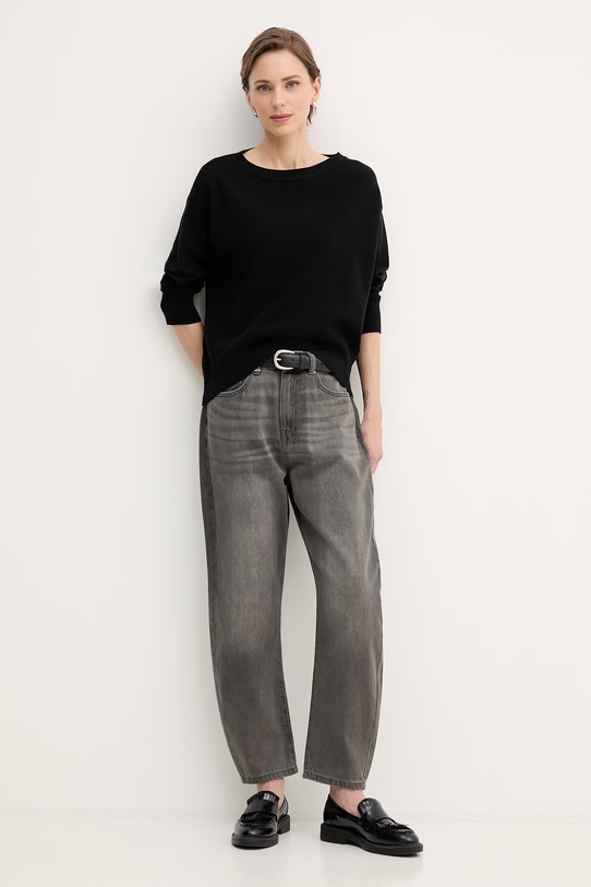 United Colors of Benetton sweter damski bawełniany 1C19D10FU czarny SS26