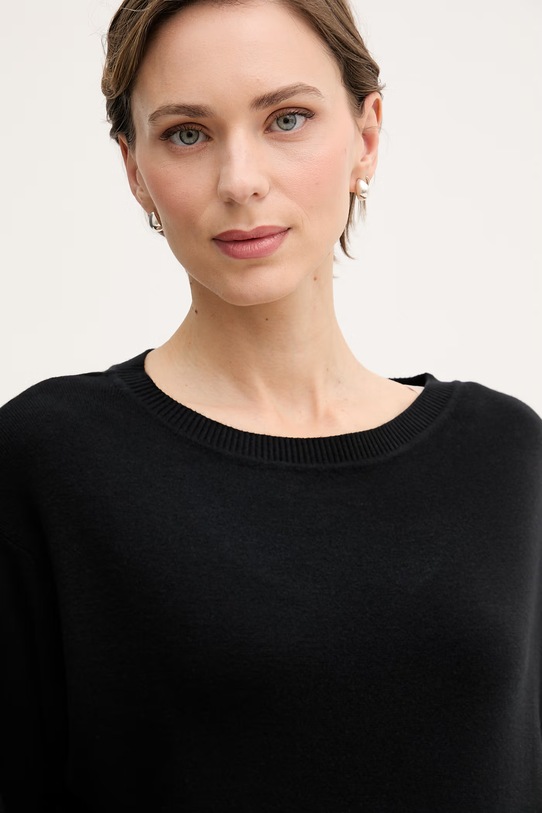 United Colors of Benetton sweter damski bawełniany czarny 1C19D10FU