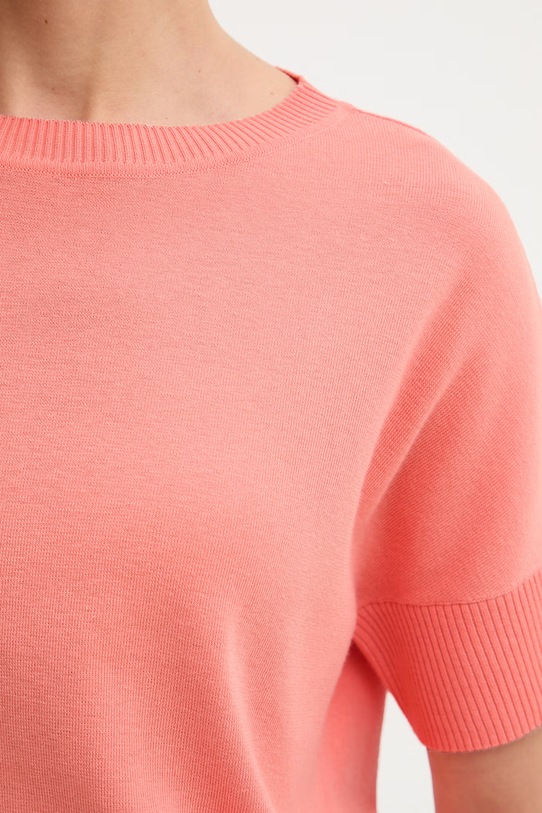 United Colors of Benetton dámsky bavlnený sveter 1C19D10G3 oranžová