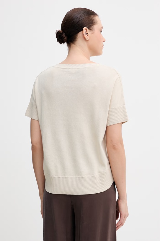 Odzież United Colors of Benetton sweter damski bawełniany 1C19D10G3 beżowy