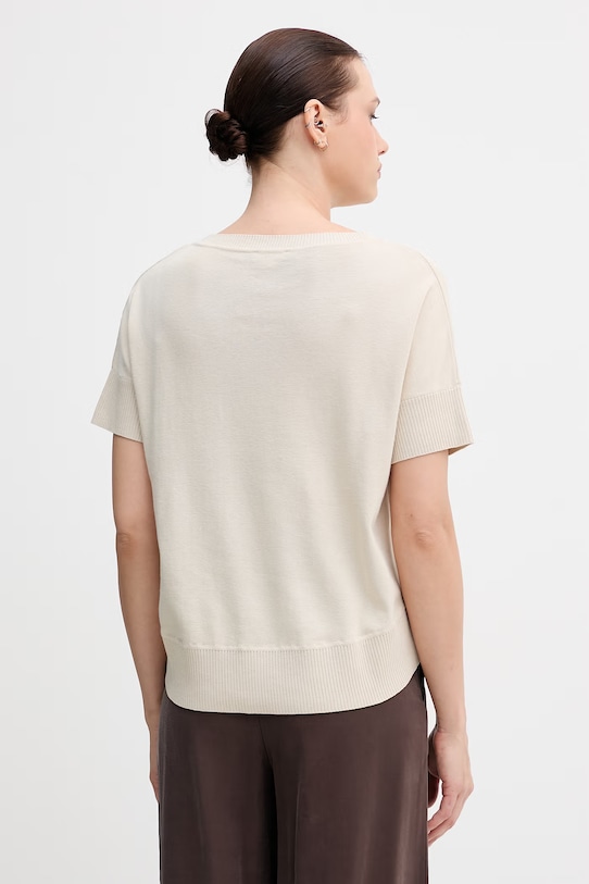 Odzież United Colors of Benetton sweter damski bawełniany 1C19D10G3 beżowy