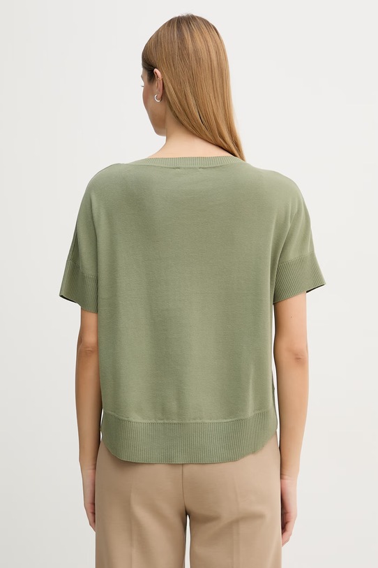 Odzież United Colors of Benetton sweter damski bawełniany 1C19D10G3 zielony