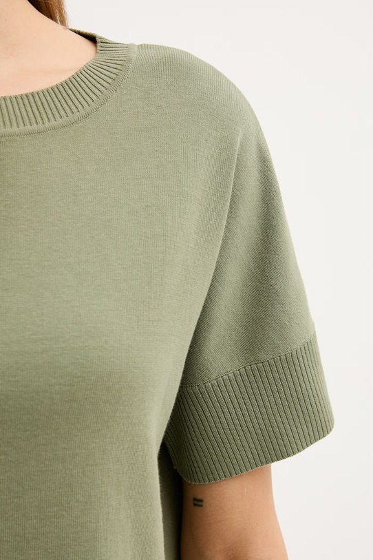 United Colors of Benetton sweter damski bawełniany 1C19D10G3 zielony