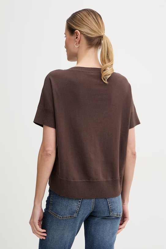 Odzież United Colors of Benetton sweter damski bawełniany 1C19D10G3 brązowy