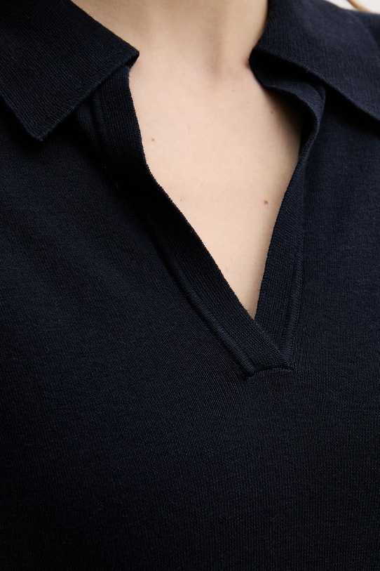 United Colors of Benetton Πουλόβερ γυναικείο βαμβακερό 1C19D301I σκούρο μπλε